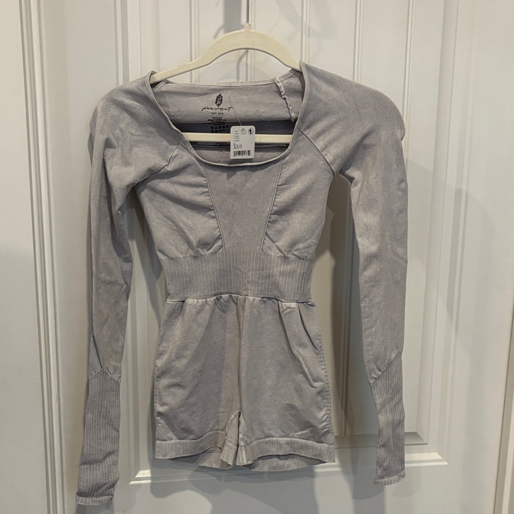 Women's Gray Long Sleeve romper
